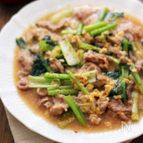 豚こまと小松菜のオイスター煮