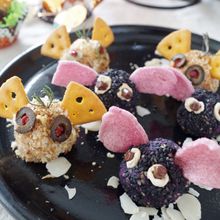 ハロウィンに コウモリポテトボールスイーツ&おつまみ