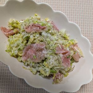ゆきちんの作ってみた!投稿(切って和えるだけ！白菜と生ハムのイタリアンサラダ)