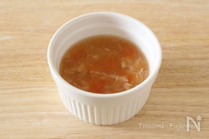 【離乳食中期】ツナとトマトのスープ