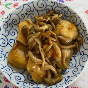 万福の作ってみた!投稿(ワンパン10分！【鶏むね肉ときのこの甘酢あん】簡単黄金比♩)