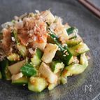 暑い日にもさっぱりと『長芋と胡瓜の梅肉和え』