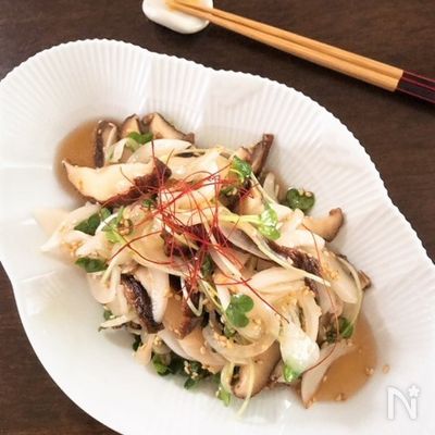 新玉ねぎと生しいたけの和風ナムル