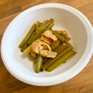 ゆかりの作ってみた!投稿(【ふきと油揚げの炊いたん】手軽に美味しい常備菜。ビールにも。)