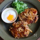 ＼絶品節約／牛こま肉とごぼうのすき焼きバーグ