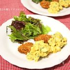 揚げないサーモンフライの味噌タルタル