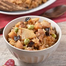 【たけのこと豚肉の中華風炊き込みおこわ】もち米不要♪