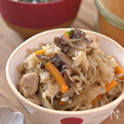 鶏ごぼうの炊き込みご飯【冷凍作り置き】