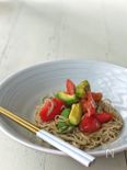 ＊しらすトマトアボカドの冷やし和え蕎麦＊