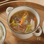 旨み溢れる【白菜と春雨の和風スープ】