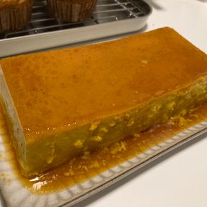 りよの作ってみた!投稿(むっちりなめらか♪濃厚かぼちゃプリン)