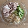 もやしときゅうり《にんにく胡麻ぽん♡冷しゃぶサラダ》の工程1