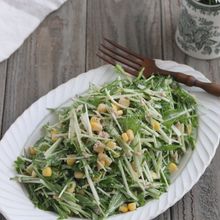 抱えて食べたい　水菜とツナのデリサラダ