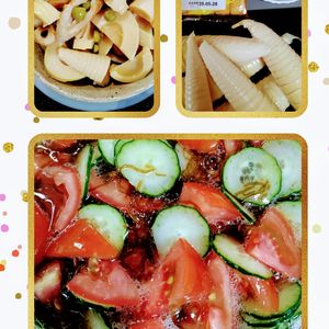 ゆみの作ってみた!投稿(トマトときゅうりのもずく和え)