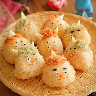 【味つき小鬼ぎり👹🍙】こどもと作ろう♪節分/お弁当
