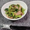 M＊Pの作ってみた!投稿(ぱぱっと作れておしゃれ♪ベーコンと春菊のマスタード炒め)