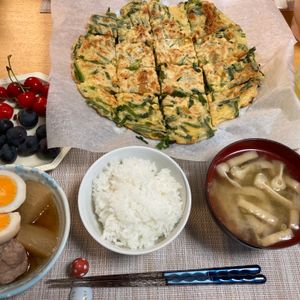 たぁプーの作ってみた!投稿(ニラチーズチヂミ)