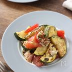 夏のごちそう常備菜【ズッキーニとトマトと生ハムのマリネ】