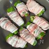 【じゅわ〜♡︎絶品!肉巻きピーマンのトマトチーズ詰め】の工程3