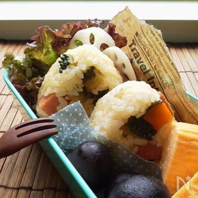 ~ゴーヤとスパムとかぼちゃのおにぎり~