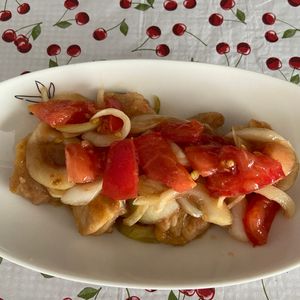 万福の作ってみた!投稿(ポン酢で簡単！【鶏肉のトマト南蛮漬け】暑い日に食べたい♪)