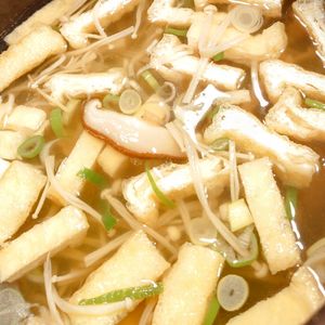 プイプイモルンの作ってみた!投稿(出汁がおいしい！簡単和食♡『長ねぎときのこのお吸い物』)
