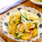 かぼちゃの甘みが美味しい！『かぼちゃの和風まよサラダ』