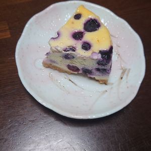いすみの作ってみた!投稿(濃厚なめらかブルーベリーチーズケーキ【まぜるだけ簡単】)