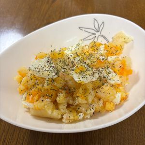 MYHRの作ってみた!投稿(味見でなくなる危険な美味しさ【レンチン明太ポテトサラダ】)