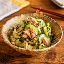 調味料いらず♪【ズッキーニとツナの塩昆布あえ】