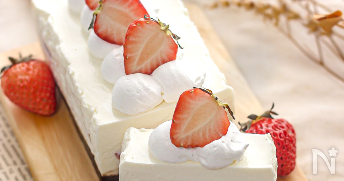 生クリーム不使用！いちごのレアチーズケーキ！簡単すぐ出来る！