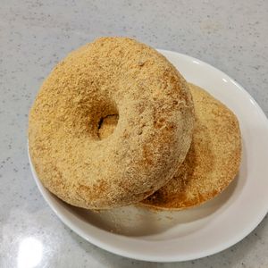 オコの作ってみた!投稿(バター不使用！焼くまで5分【米粉きな粉ドーナツ】)
