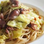蛍いかとキャベツの春パスタ