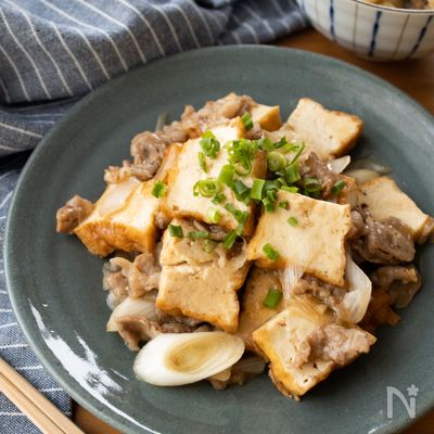 『厚揚げと豚肉の中華風とろみ炒め』#簡単#のっけご飯