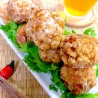 簡単‼︎サクッとじゅわっとガツンと‼︎豚コマ唐揚げ長芋入り
