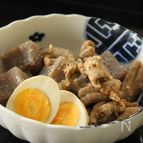 豚ホルモンとこんにゃくの味噌煮