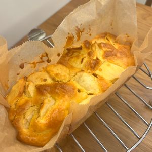 まゆの作ってみた!投稿(米粉で作る♪りんごケーキ【砂糖・乳製品不使用】)