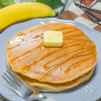 【バナナホットケーキ】混ぜて焼くだけ！バナナの香りが最高！