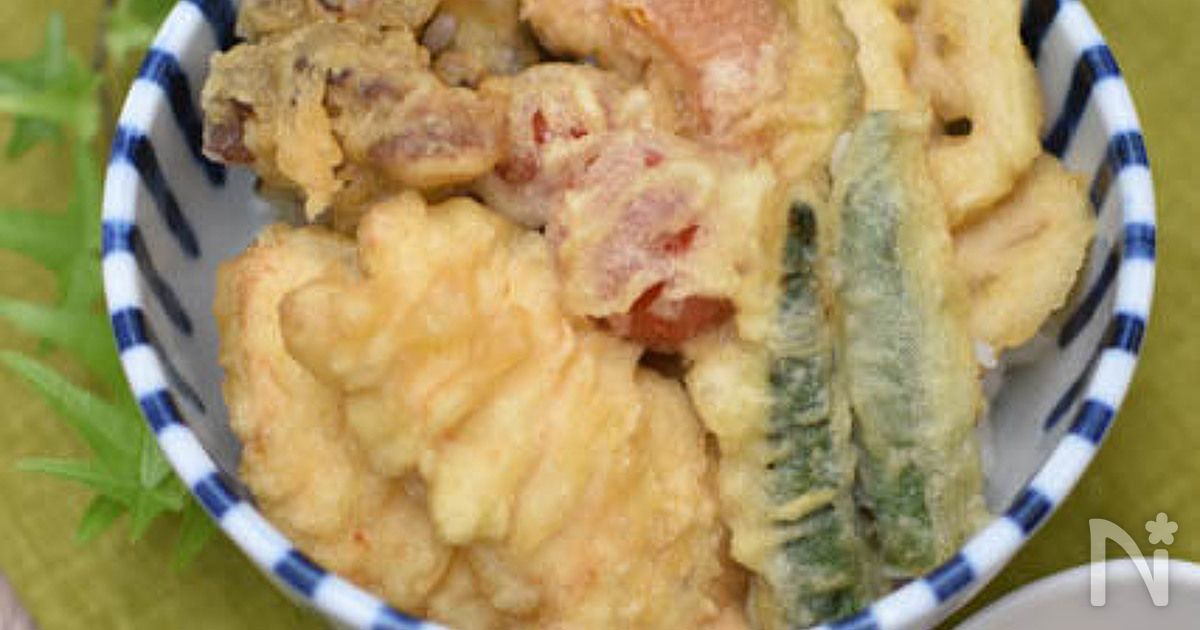 野菜たっぷり鶏天丼 | レシピサイトNadia