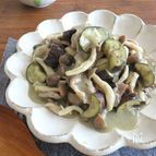 レンジで簡単☆豚肉となすのバジルクリーム