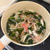 旨味たっぷり♡【カニカマと小松菜ときのこの旨スープ】の工程3