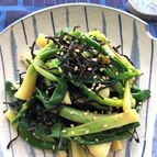サラダ感覚でいただけるアサツキの塩昆布和え