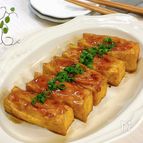 【ほぼ10分】カサ増しヘルシー♡厚揚げの肉詰め