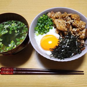 ナムディの作ってみた!投稿(衝撃の旨さ…！ごはんが進みすぎる【月見とろろ豚丼】)