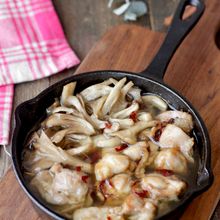 【鶏肉ときのこのだしアヒージョ】食材２つ