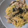 817388の作ってみた!投稿(【ワンパン時短で絶品♪きのことほうれん草の豚こま旨塩パスタ】)