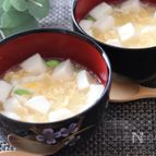 うどんスープで3分で完成！ふわふわはんぺんと卵のとろみスープ