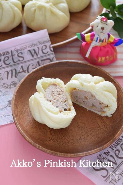 『肉まん』を電子レンジとホットケーキミックスで作る方法