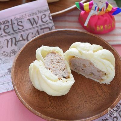 『肉まん』を電子レンジとホットケーキミックスで作る方法