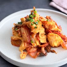 〖 余ったキムチで 〗ふわ玉ひらたけキムチ